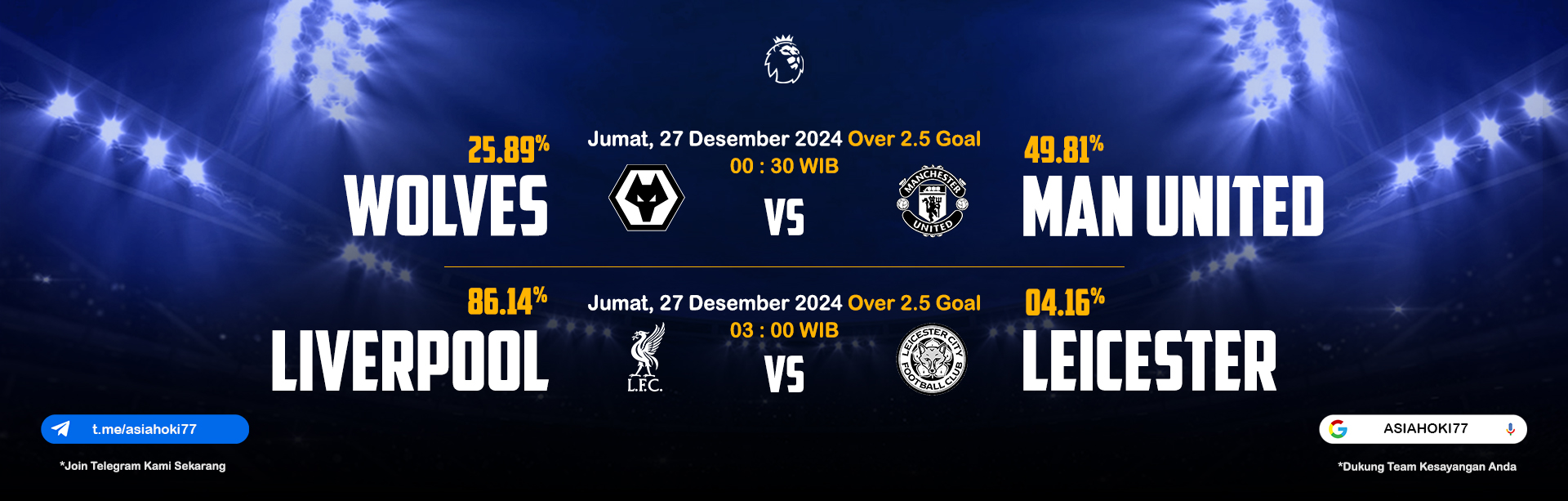 PREMIER LEAGUE TANGGAL 27 DESEMBER