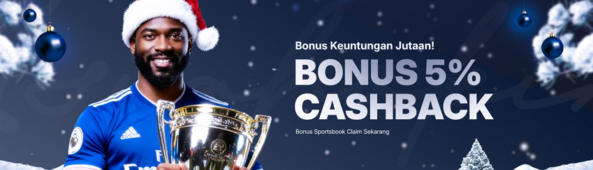 BONUS CASHBACK SPORTSBOOK 5%