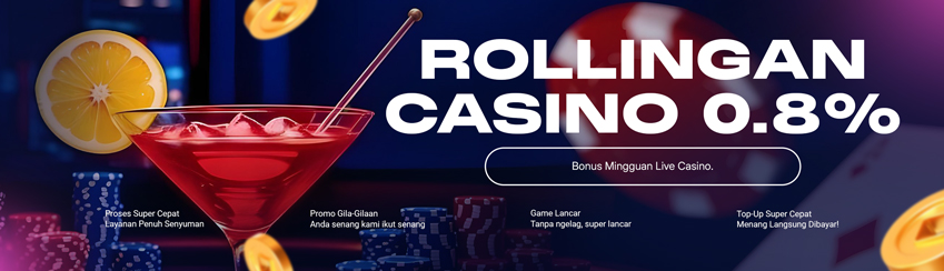 BONUS ROLLINGAN CASINO 0.8%