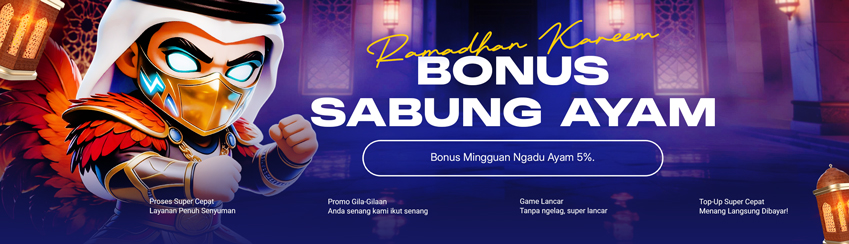 BONUS CASHBACK SABUNG AYAM 5%